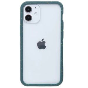 Pela Case iPhone 12 MINI Eco-Friendly Made from Plants Clear/Green Ridge